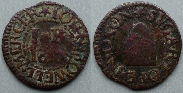 Oxford, John Bowell 1657 farthing N3762